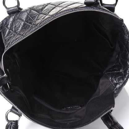 Chanel Distressed Lambskin Vintage Ligne Lady Braid Tote Black 3 of 9