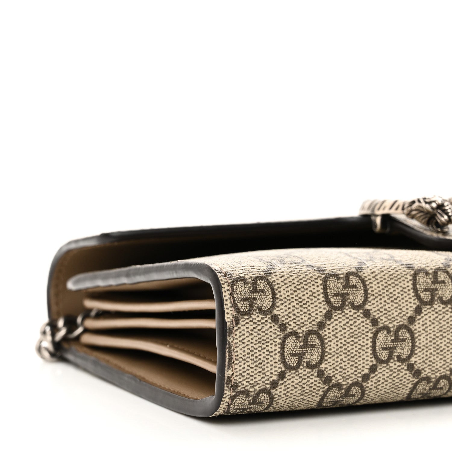 Gucci GG Supreme Monogram Mini Dionysus Chain Wallet Beige Taupe 9 of 11