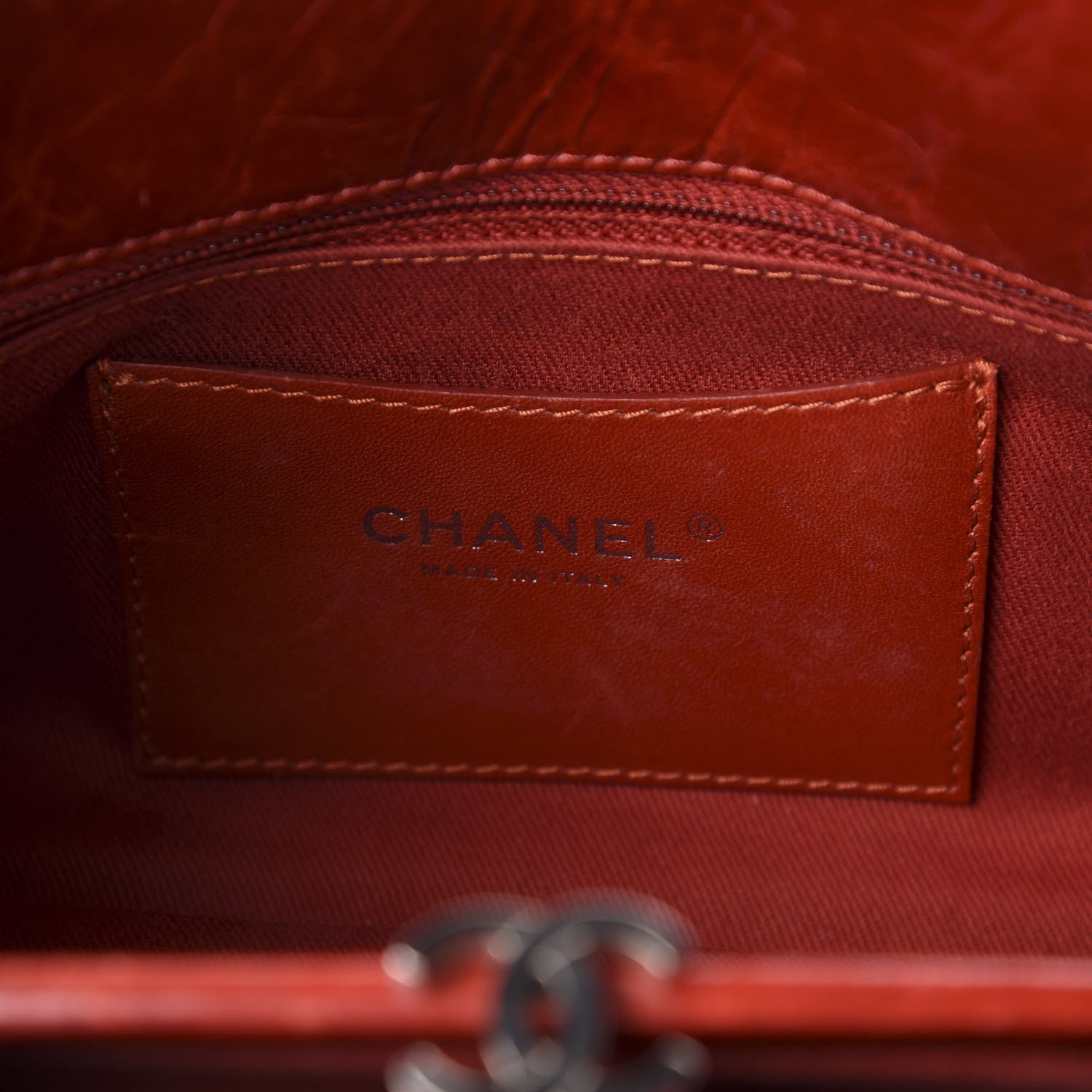 Chanel Glazed Calfskin Quilted Medium Just Mademoiselle Red 6 of 10