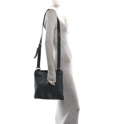 Gucci Guccissima Medium Flat Messenger Bag Black 2 of 10