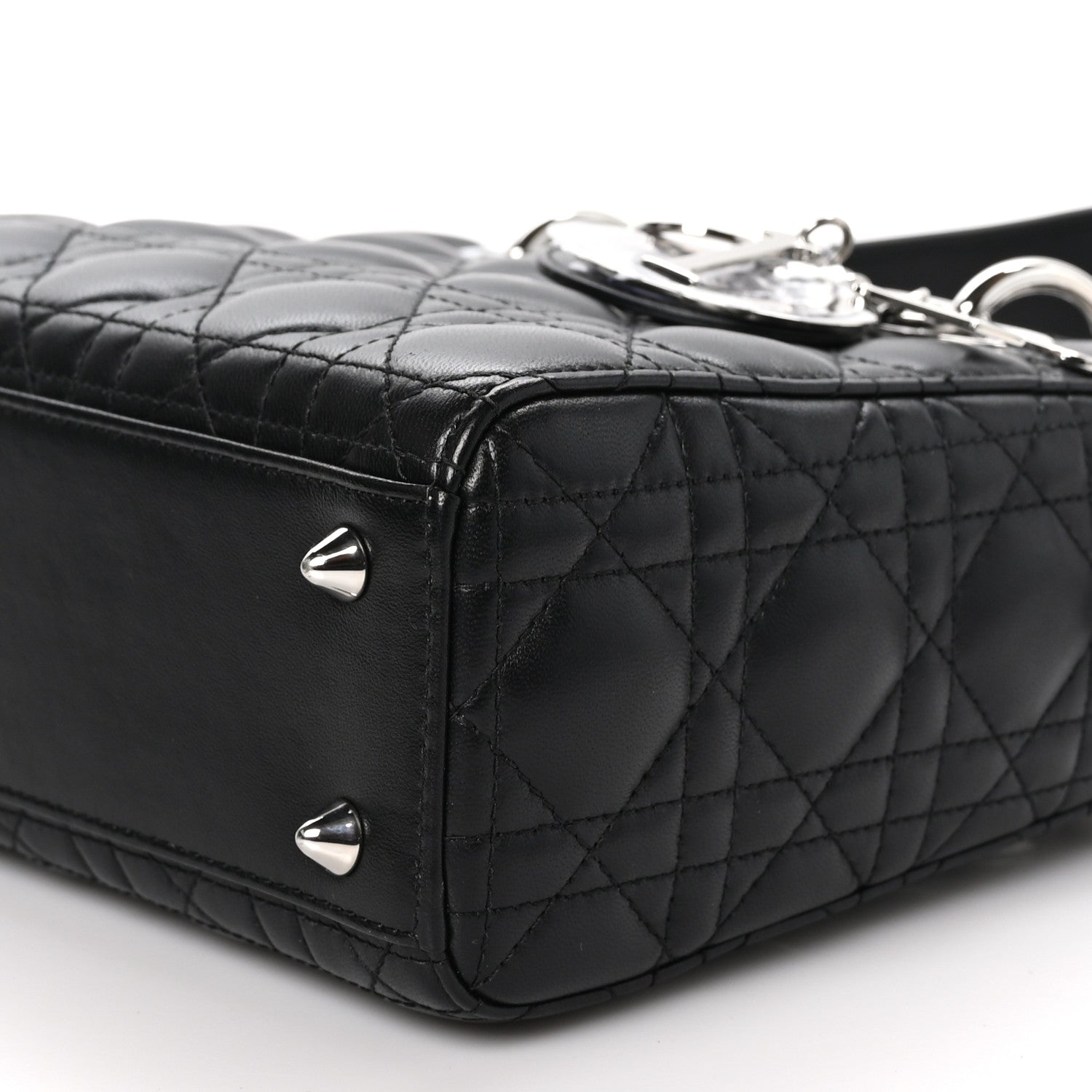 Christian Dior Lambskin Cannage Small My ABCDior Lady Dior Black 9 of 10