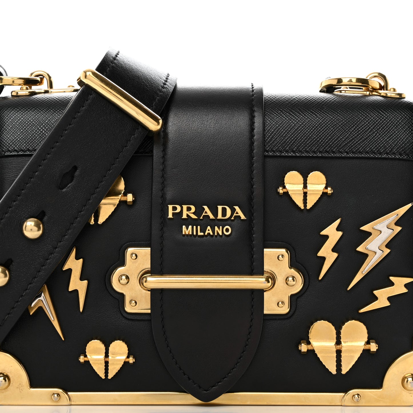 City Calf Saffiano Cahier Astrology Bag Black