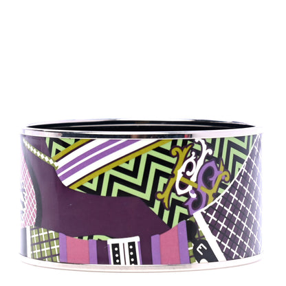 Hermes Enamel Printed Extra Wide Pour Sartir Bracelet 65 2 of 5