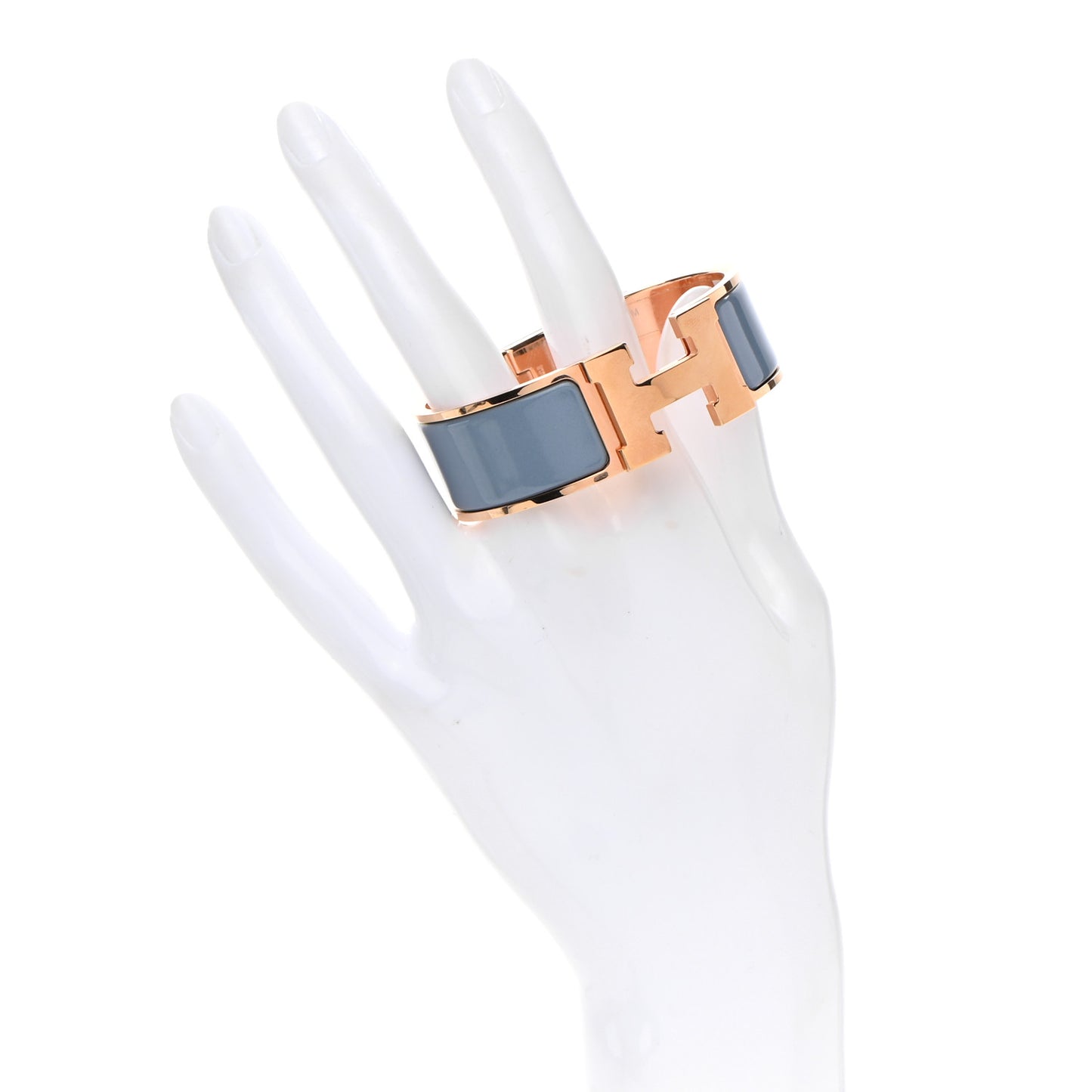 Enamel Clic Clac H Wide Bracelet PM Gris Orage