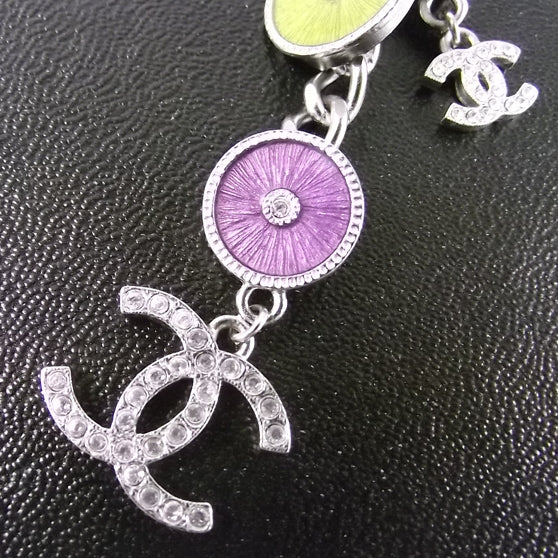 Leather Silver Chain Link Belt Multicolor