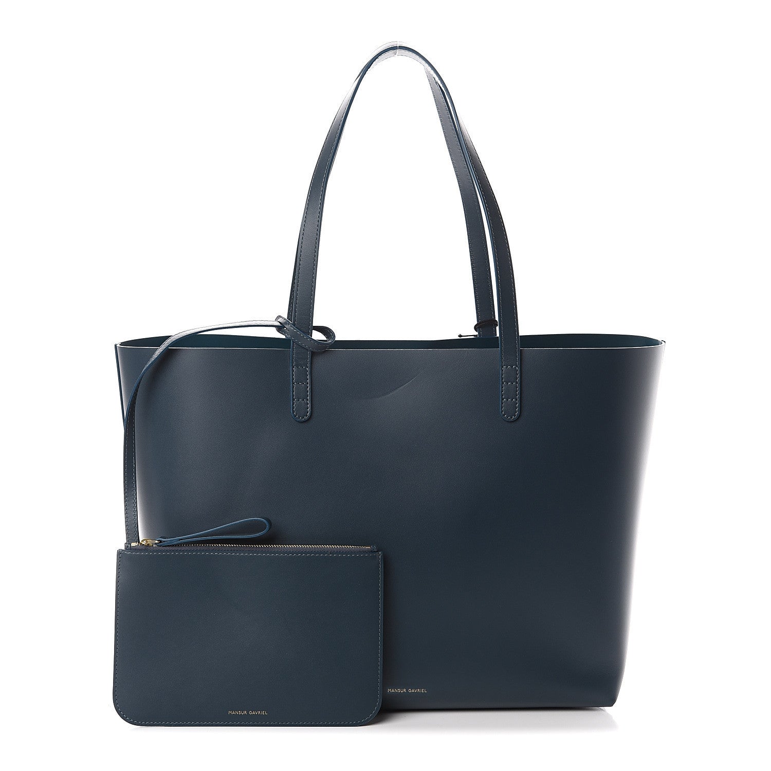 Mansur Gavriel Calfskin Large Shopping Tote Blue 1 of 7