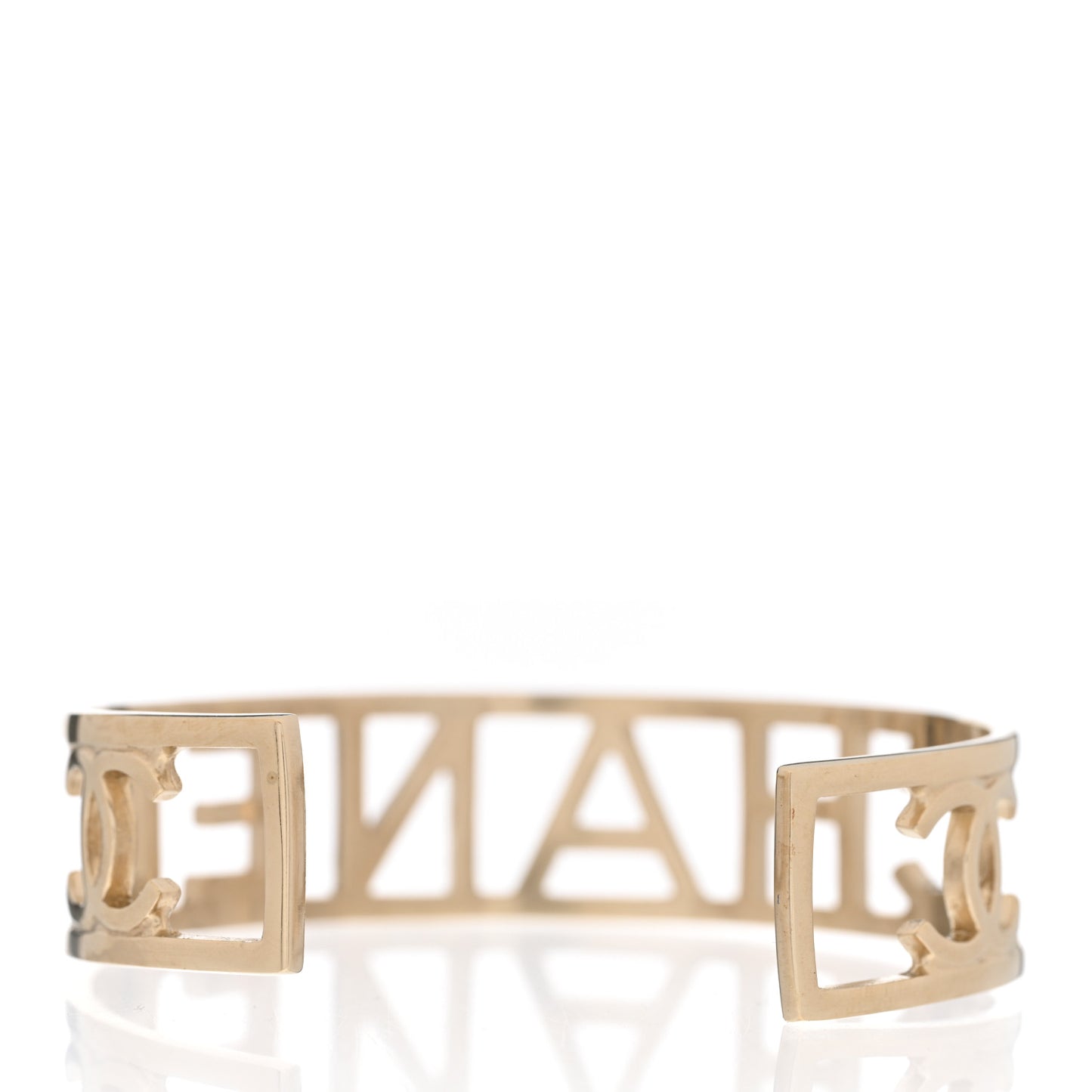 Metal Logo Cuff Gold