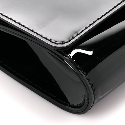 Louis Vuitton Patent Louise PM Chain Clutch Black 10 of 13