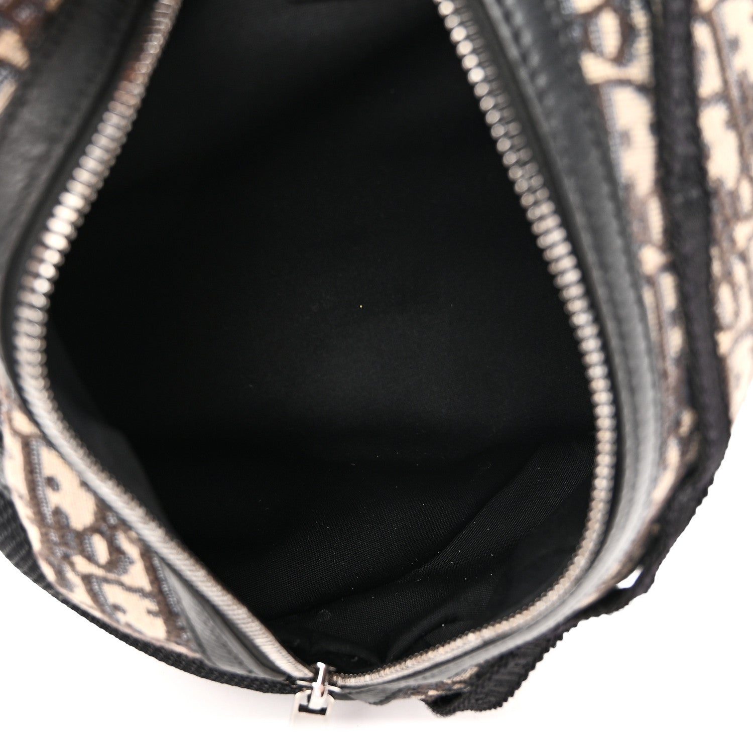 Christian Dior Grained Calfskin Oblique Scarab Sling Bag Blue Black 5 of 9