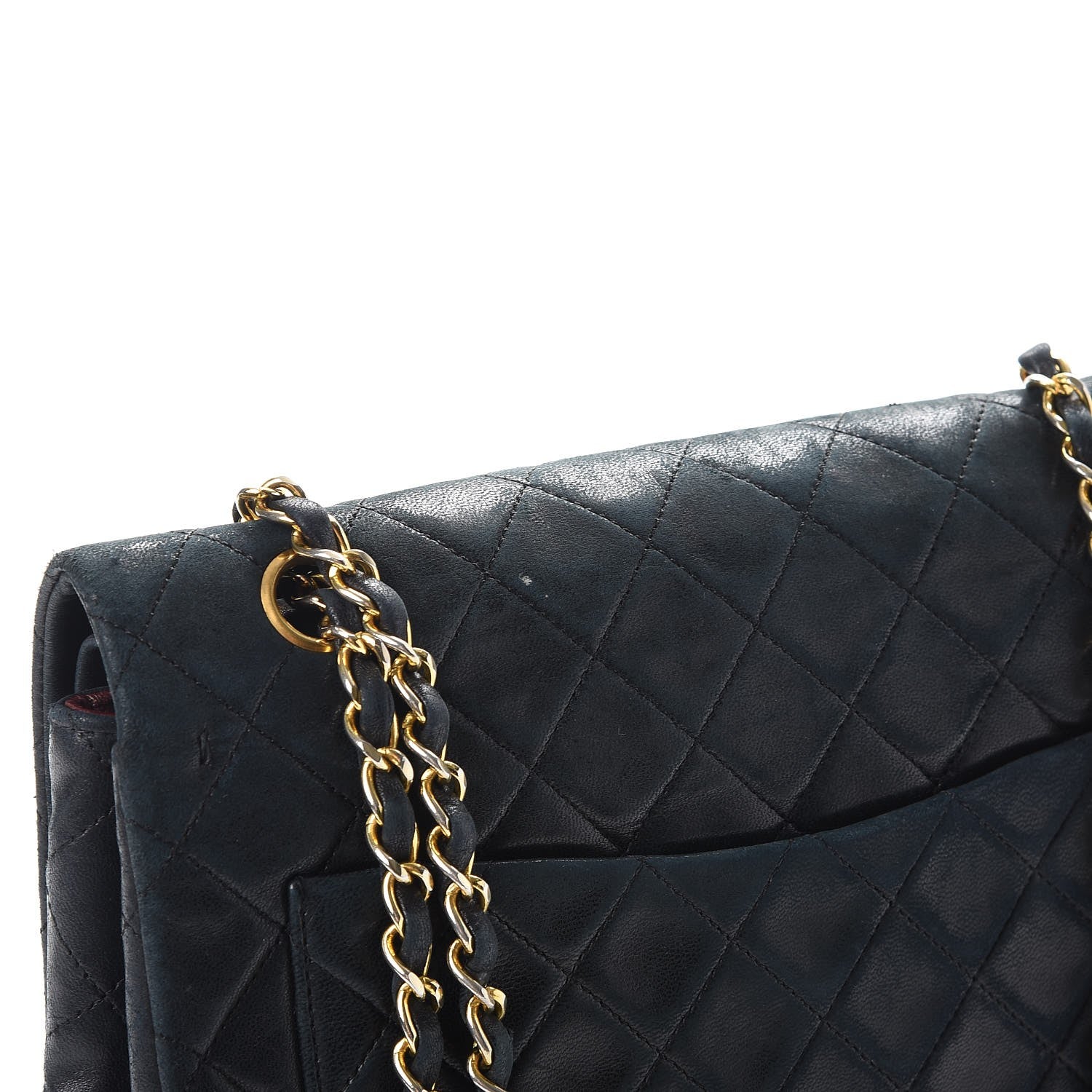 Chanel Lambskin Quilted Medium Double Flap Black 12 of 20