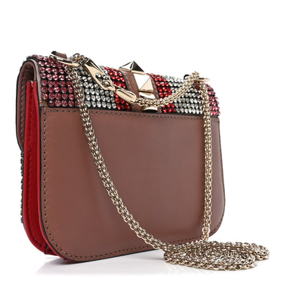 Valentino Garavani Vitello Crystal Embellished Small Glam Lock Rockstud Flap Multicolor 3 of 9