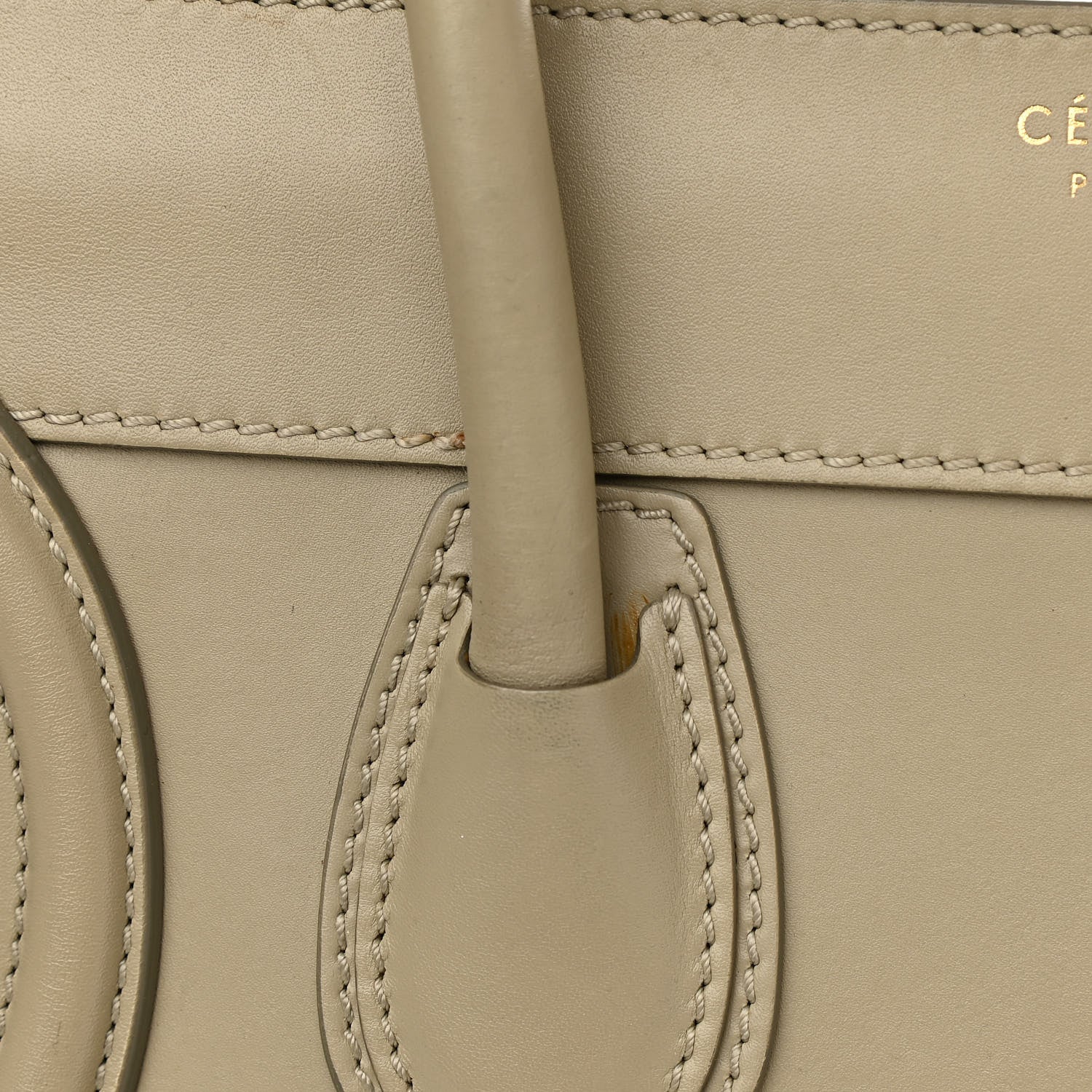 Celine Smooth Calfskin Mini Luggage Mastic 12 of 22