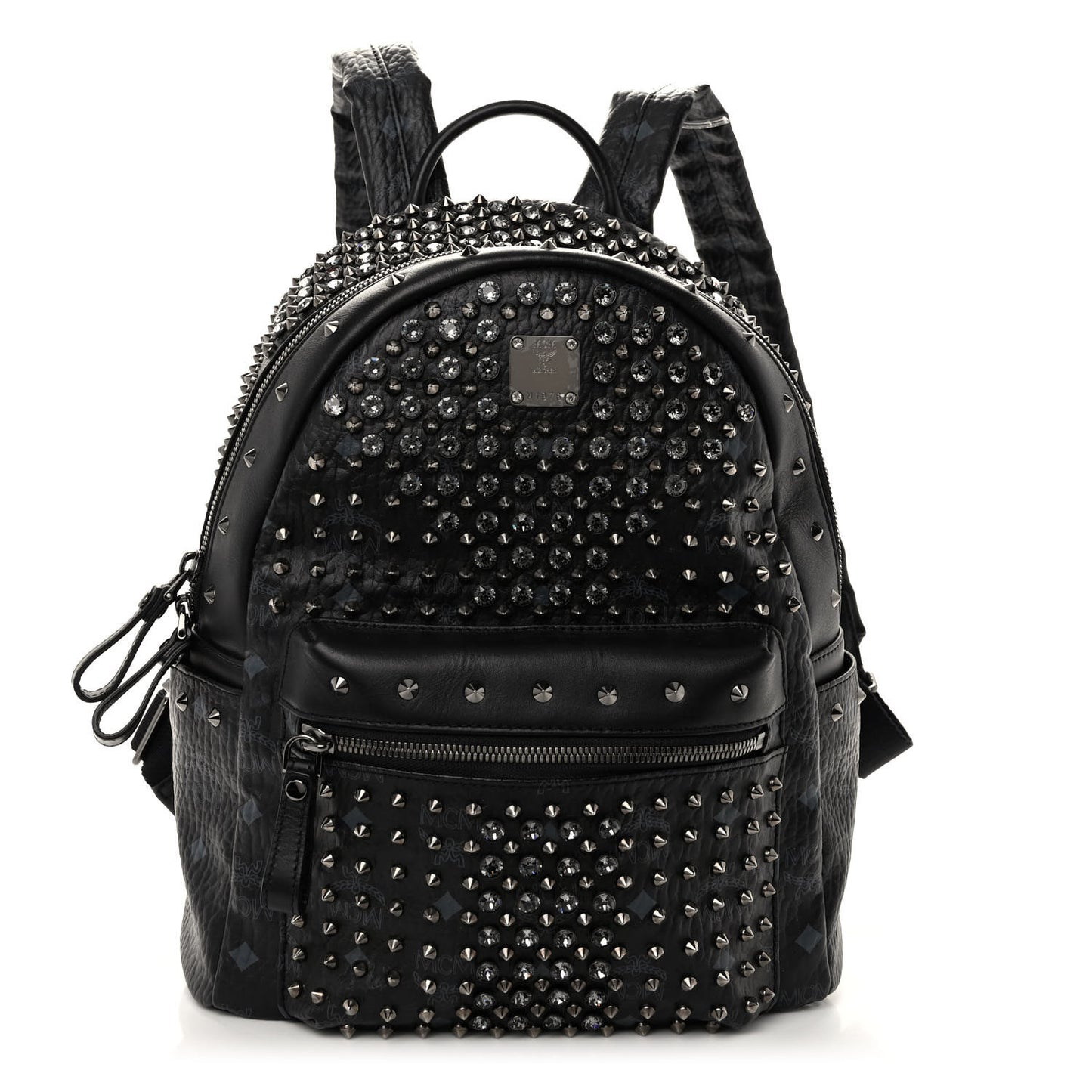 Visetos Swarovski Studded Small Diamond Backpack Black