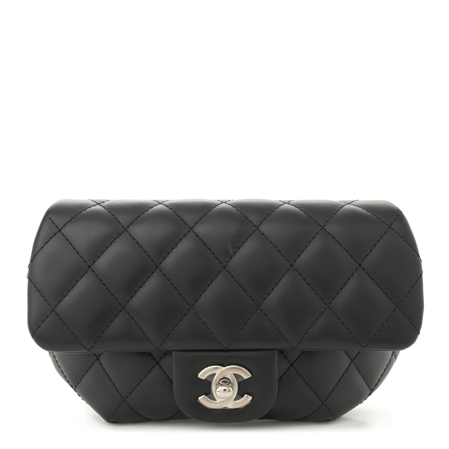 Chanel Calfskin Quilted CC Uniform Flap Belt Bag Black 1 of 10