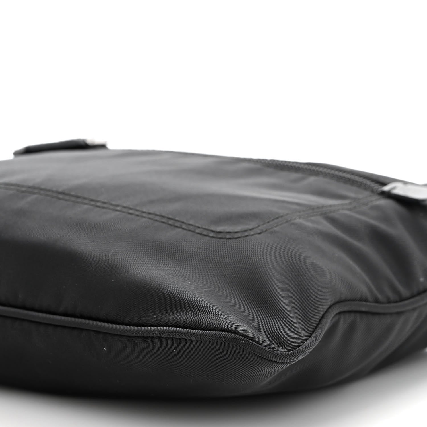 Prada Nylon Saffiano Flat Messenger Bag Black 8 of 9