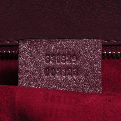 Gucci Regent Calfskin Bamboo Large Lady Lock Top Handle Bag Red Orchid 7 of 7