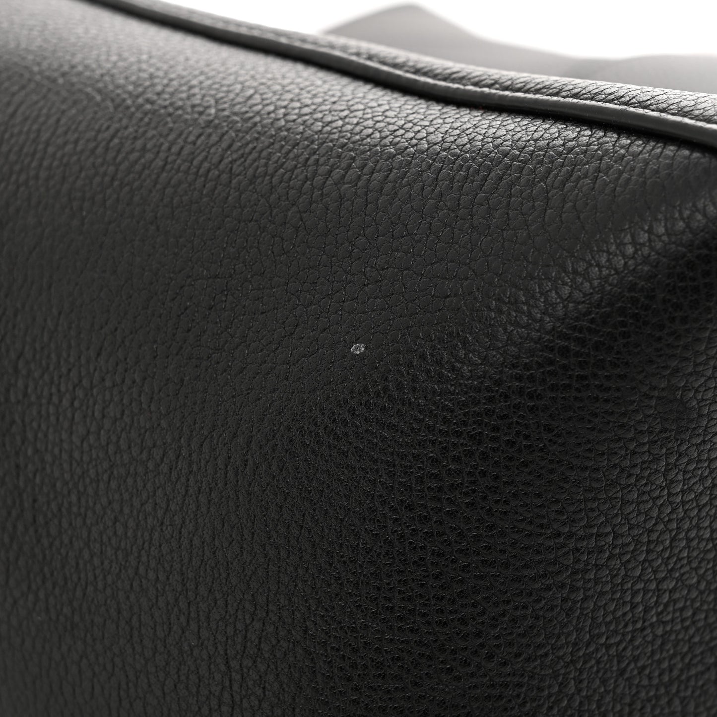 Soft Grained Calfskin Sangle Bucket Bag Black