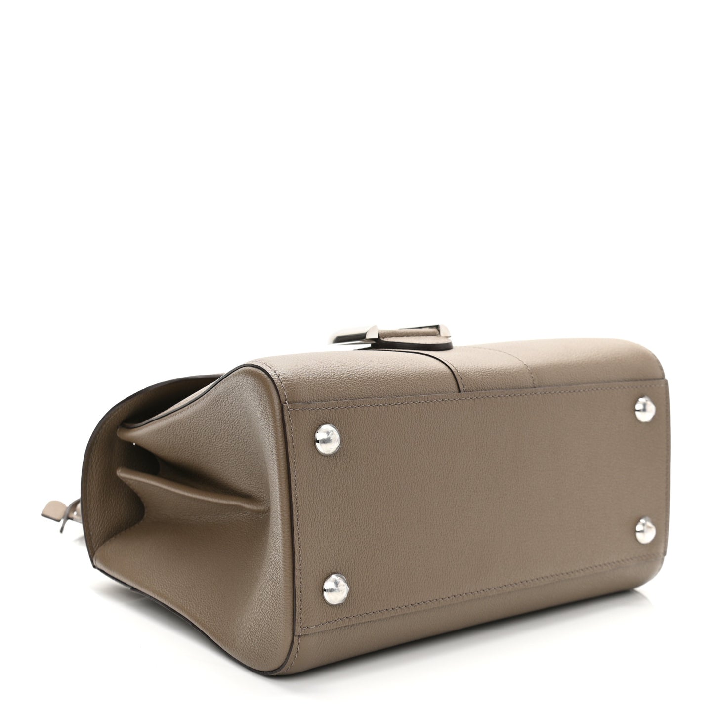 Rodeo Calfskin PM Brillant Satchel Taupe