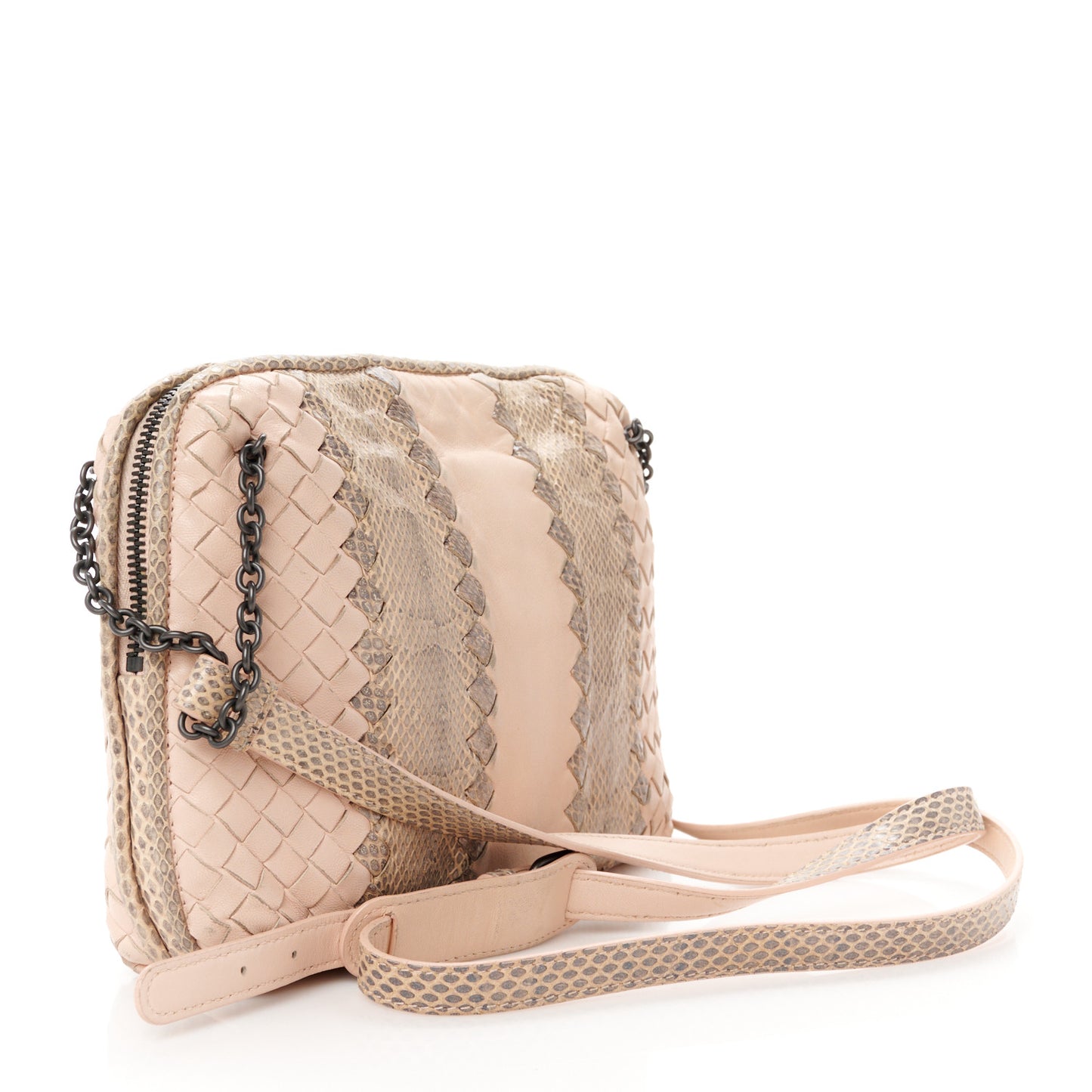 Nappa Intrecciato Ayers Crossbody Pillow Messenger Flamingo