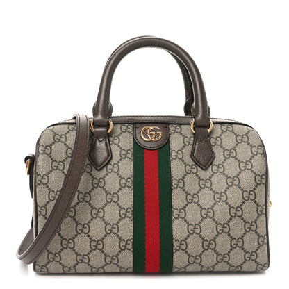 Gucci GG Supreme Monogram Web Small Ophidia Boston Beige New Acero 1 of 10