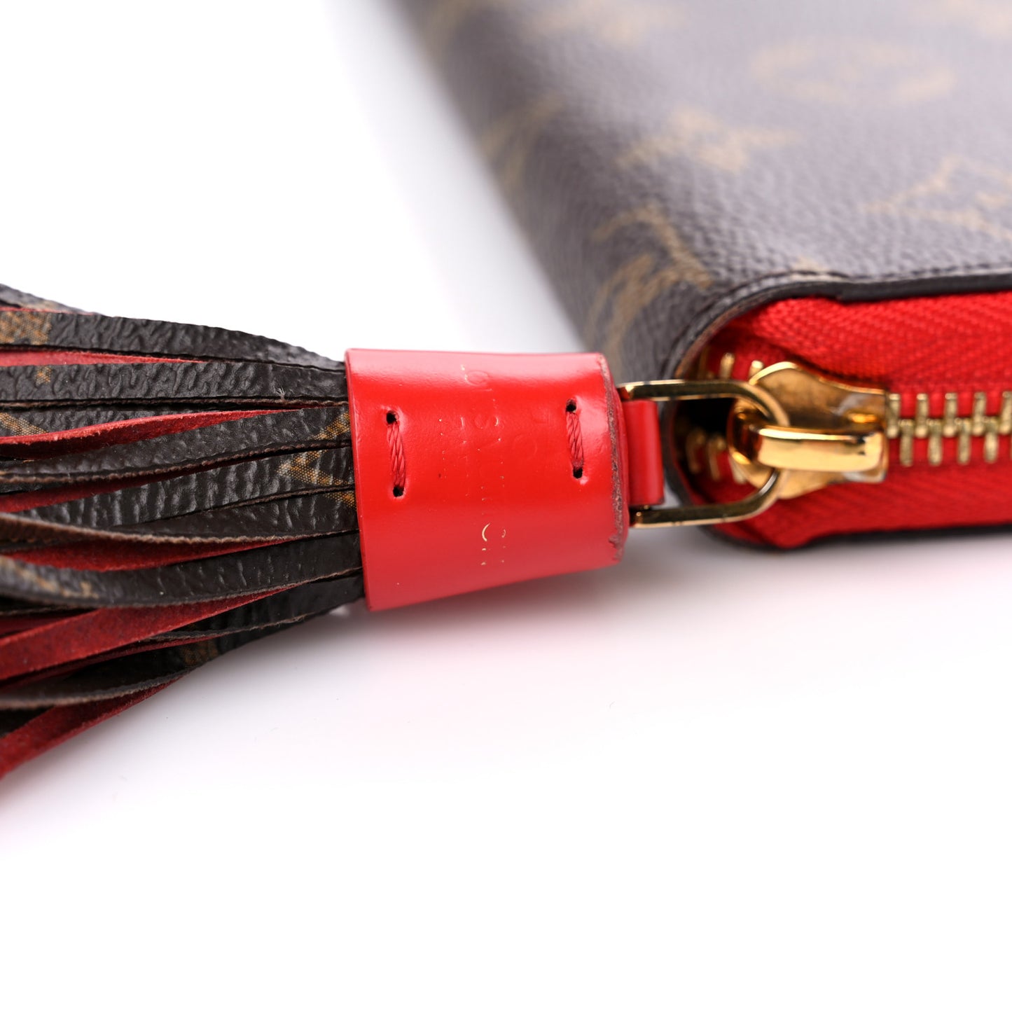 Monogram Pompon Zippy Wallet Coquelicot