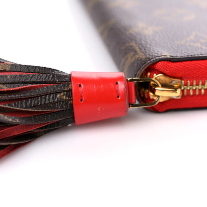 Louis Vuitton Monogram Pompon Zippy Wallet Coquelicot 12 of 13