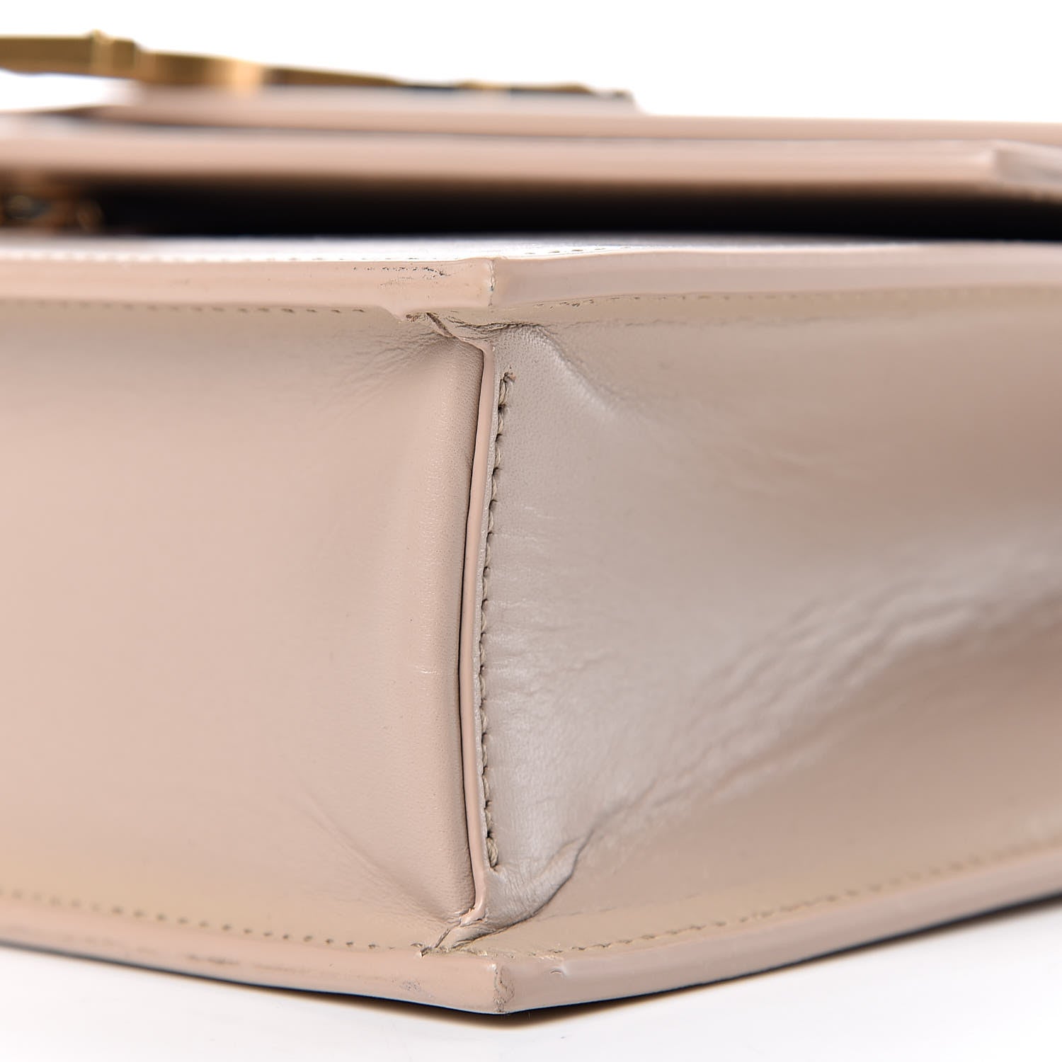 Saint Laurent Smooth Calfskin Monogram Medium Sulpice Shoulder Bag Nude 12 of 12