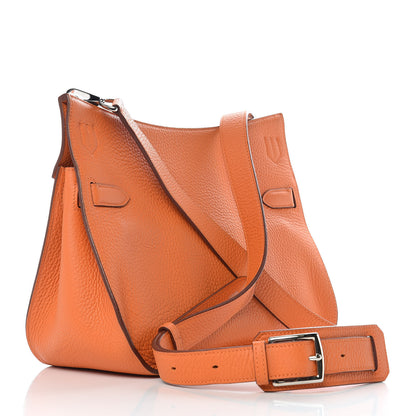 Hermes Taurillon Clemence Jypsiere 28 Orange 3 of 9