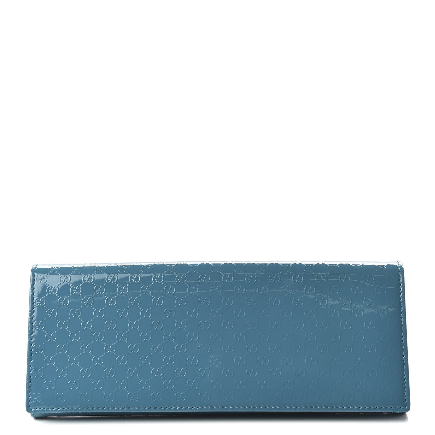Patent Microguccissima Small Broadway Clutch Deep Cobalt