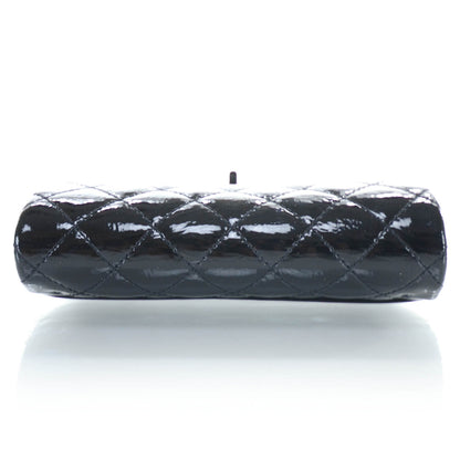 Chanel Patent Quilted Reissue Flap Clutch Bag Black 4 of 11