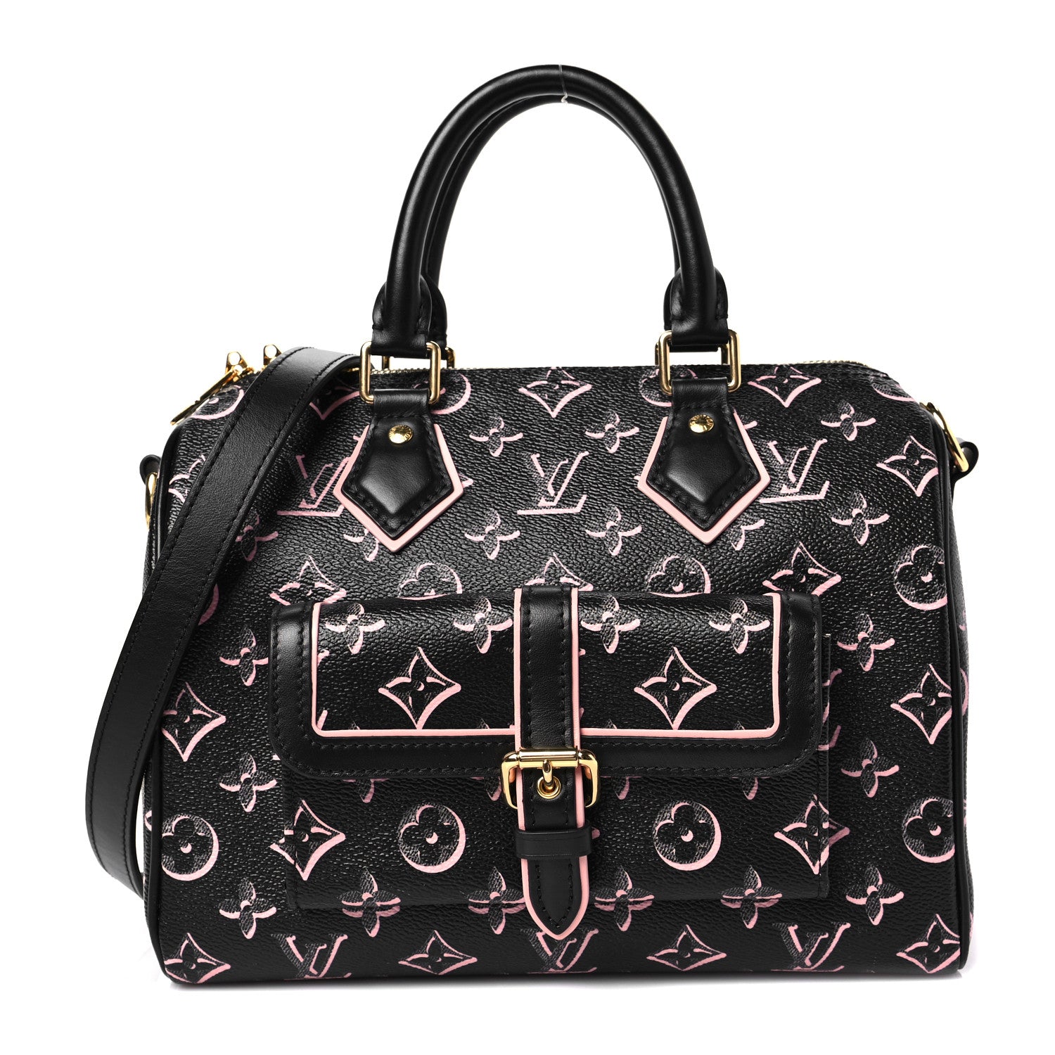 Louis Vuitton Monogram Fall for You Speedy Bandouliere 25 Black 1 of 7