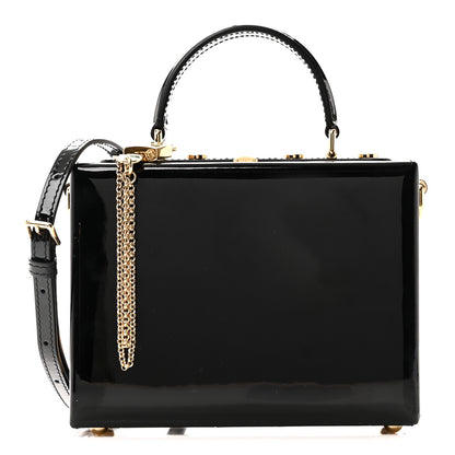 Dolce & Gabbana Patent Dolce Box Handbag Black 1 of 9