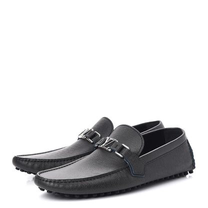 Louis Vuitton Taiga Mens Hockenheim Moccasin Loafers 10.5 Ardoise 3 of 10