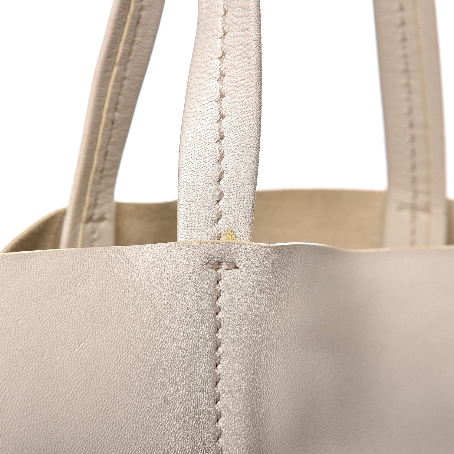 Celine Smooth Lambskin Vertical Bi-Cabas White Grey 9 of 14