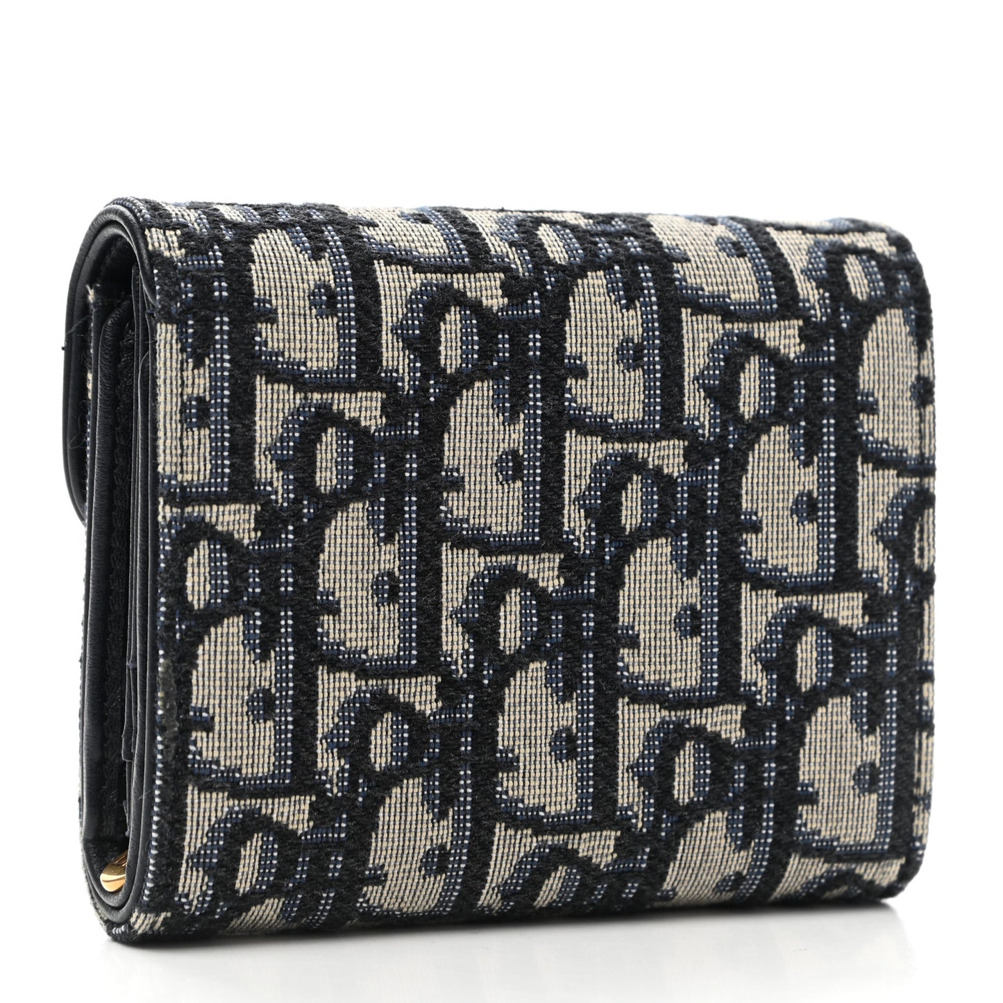 Oblique Saddle Lotus Wallet Blue