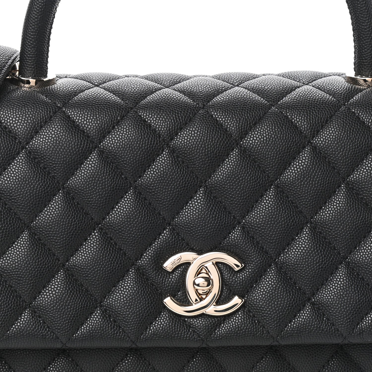 Chanel Caviar Quilted Small Coco Handle Flap Black 8 of 10