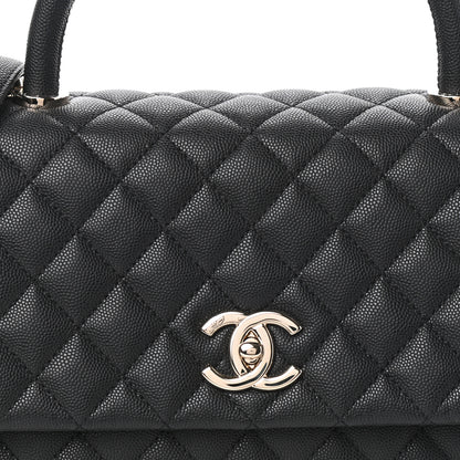 Chanel Caviar Quilted Small Coco Handle Flap Black 8 of 10