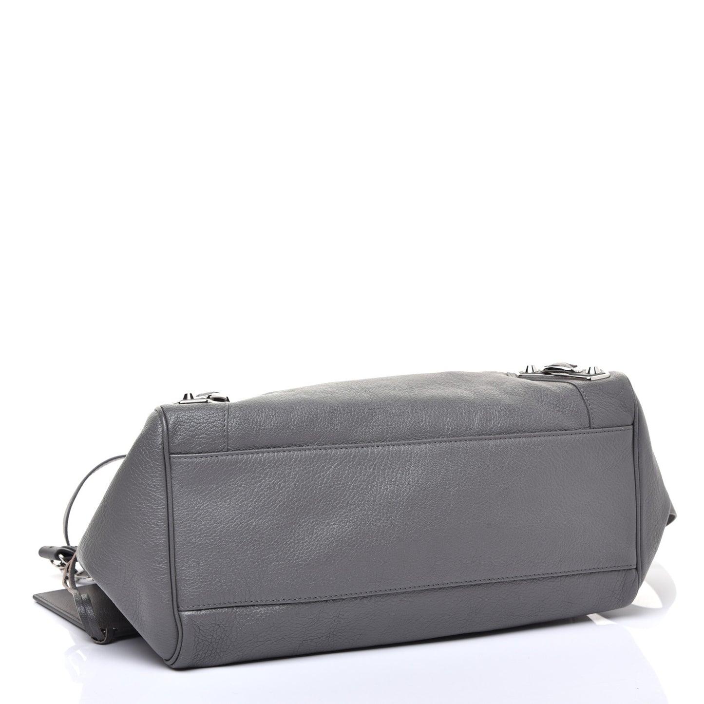 Chevre Silver Metallic Edge Hardware Velo Gris Acier