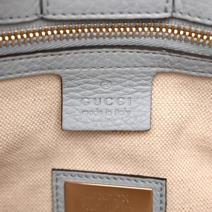 Gucci Canvas Cellarius Calfskin Flora Knight Medium Bamboo Shopper Tote Light Blue 7 of 13