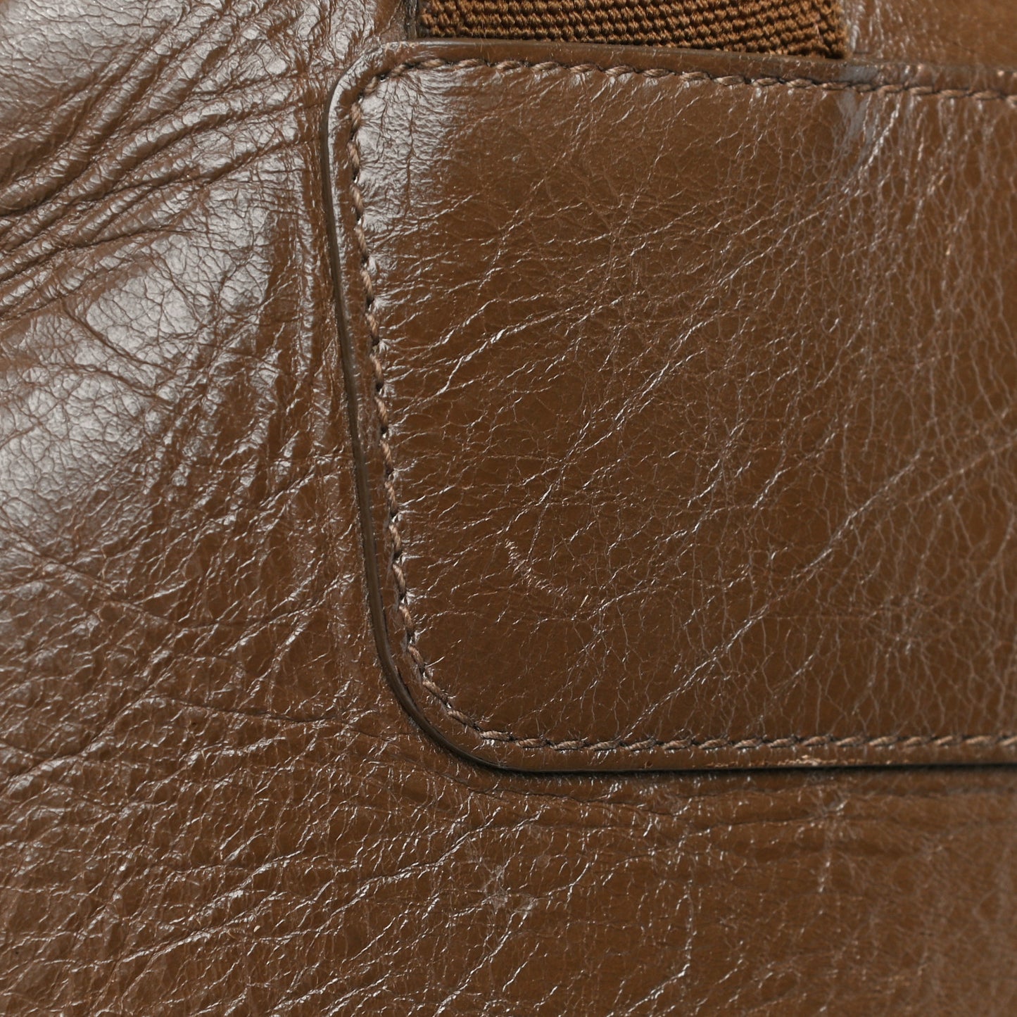 Agneau Classic Silver Hardware Backpack Brown