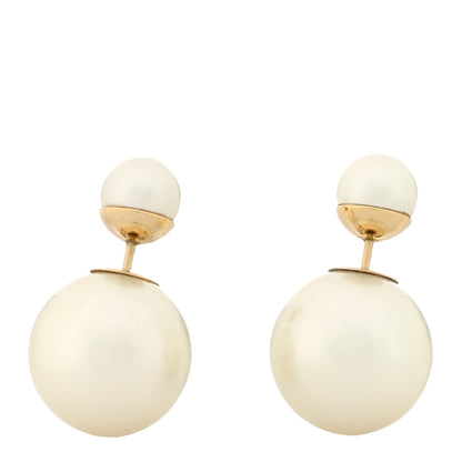Christian Dior Pearl Mise En Dior Tribal Earrings Gold 1 of 3