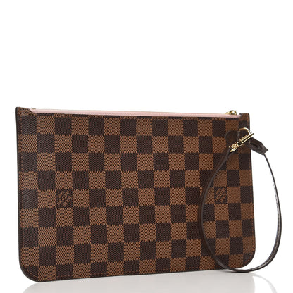 Louis Vuitton Damier Ebene Neverfull MM GM Pochette Rose Ballerine 3 of 7