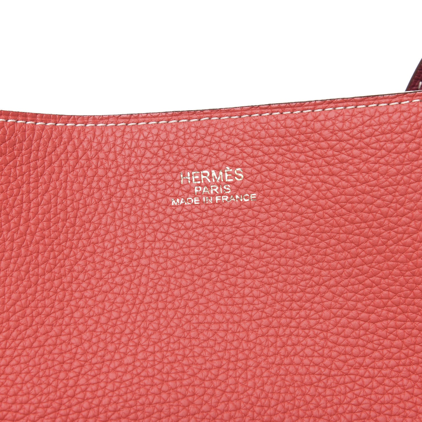 Taurillon Clemence Double Sens 45 Reversible Tote Rubis Bougainvillea
