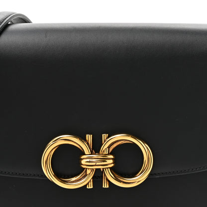 Salvatore Ferragamo Calfskin Gancini Shoulder Bag Black 7 of 15
