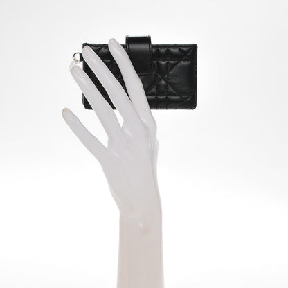 Christian Dior Lambskin Cannage Lady Dior 5-Gusset Card Holder Black 2 of 6