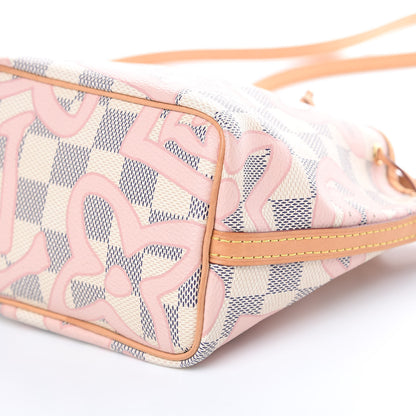 Louis Vuitton Damier Azur Tahitienne Nano Noe Rose Ballerine 11 of 11