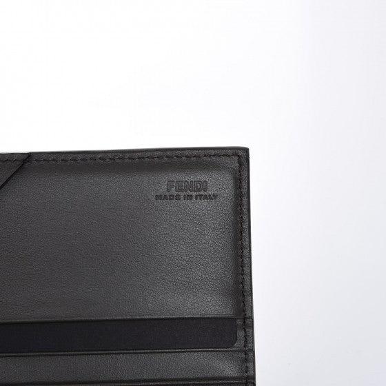 Fendi Vitello Century Lucido Hypnoteyes Studded Continental Wallet On Chain Carbone White Multicolor 6 of 7