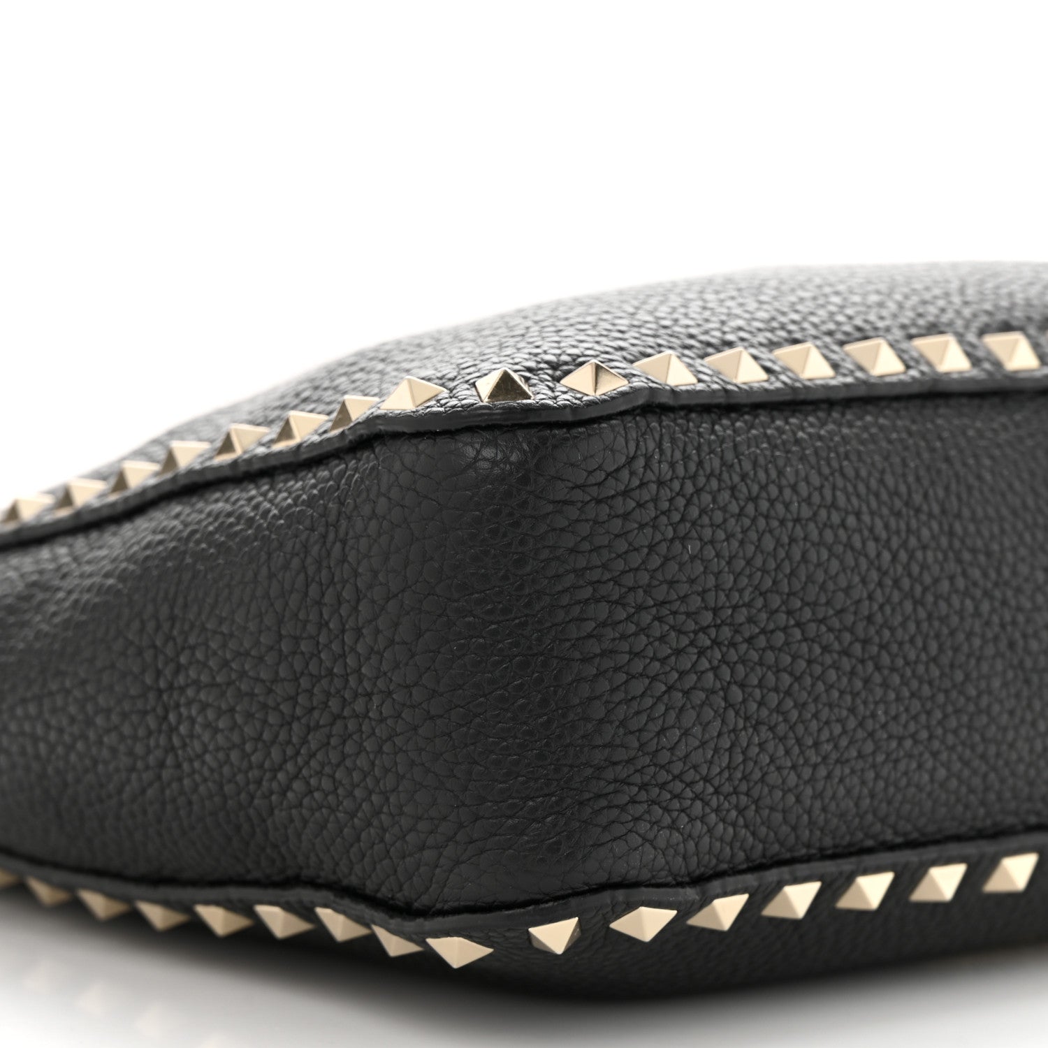 Valentino Garavani Pebbled Calfskin Small Rockstud Flip-Lock Messenger Bag Black 8 of 9
