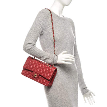 Chanel Lambskin Quilted Medium Double Flap Red 2 of 8
