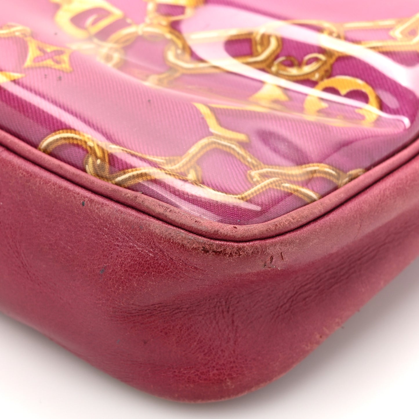 Monogram Charms Pochette Accessories Bag Fuchsia